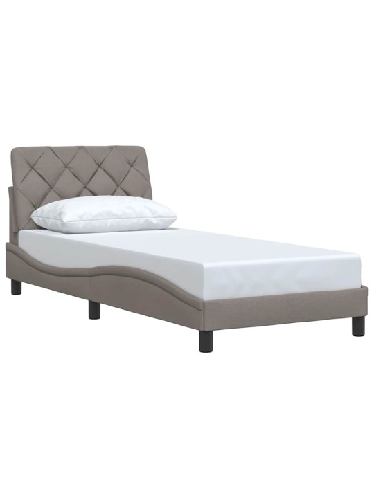 Rám postele bez matrací taupe 90x190 cm textil