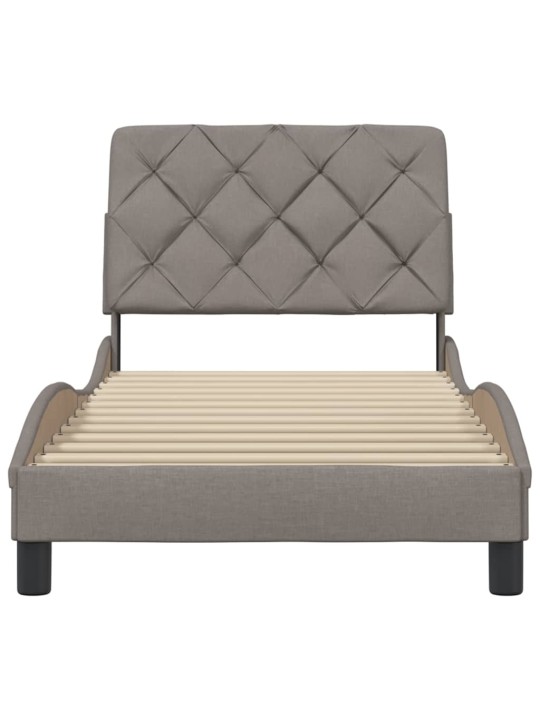 Rám postele bez matrací taupe 90x190 cm textil