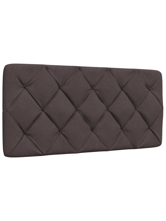 Rám postele bez matrace tmavě hnědá 100 x 200 cm textil