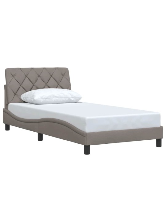 Rám postele bez matrace taupe 100 x 200 cm textil