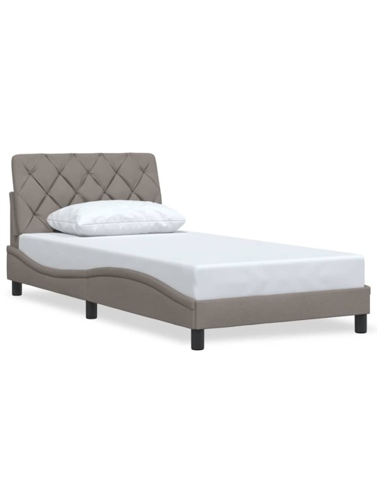 Rám postele bez matrace taupe 100 x 200 cm textil