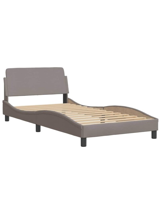 Rám postele bez matrace taupe 100 x 200 cm textil