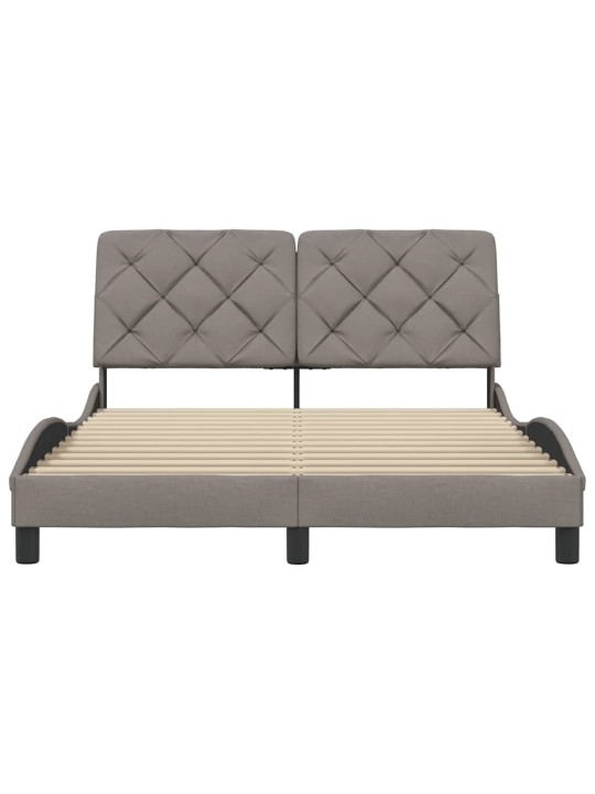 Rám postele bez matrace taupe 120 x 200 cm textil