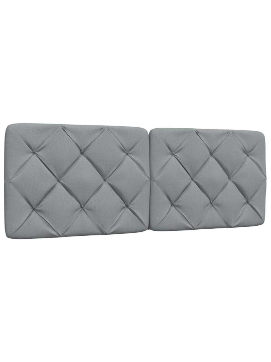 Rám postele bez matrace světle šedý 140 x 190 cm textil