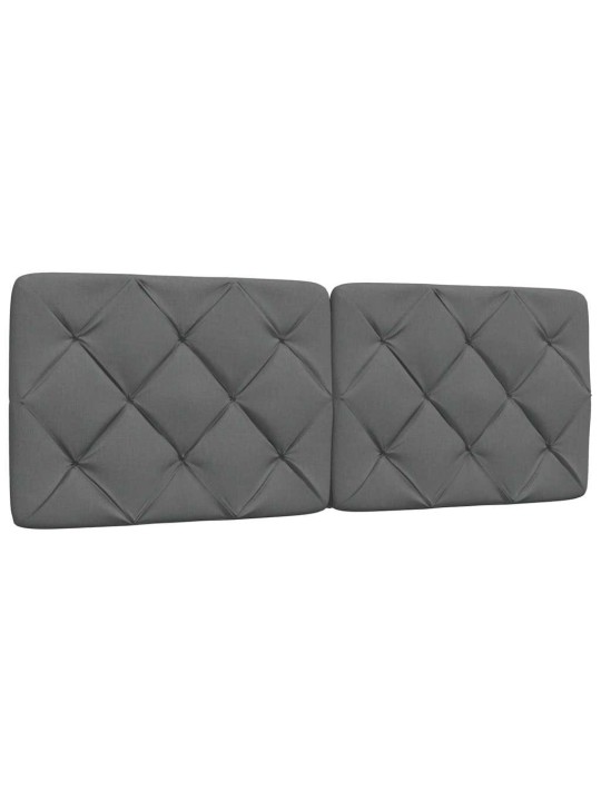 Rám postele bez matrace tmavě šedý 140 x 190 cm textil