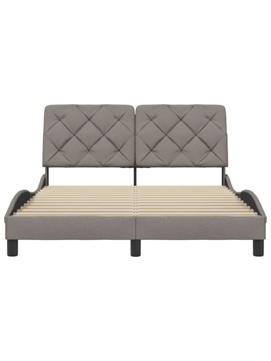 Rám postele bez matrace taupe 140 x 200 cm textil