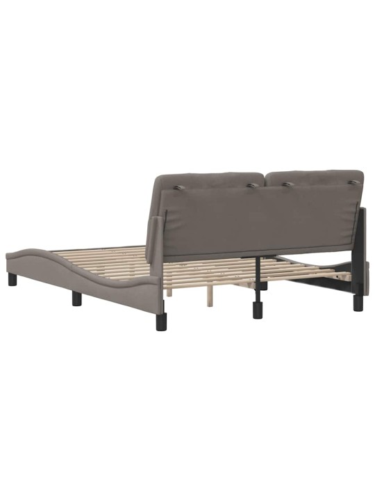 Rám postele bez matrace taupe 140 x 200 cm textil
