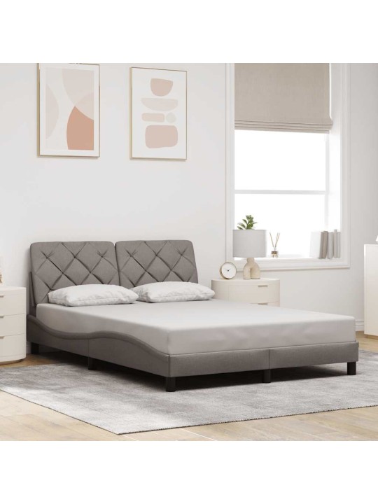 Rám postele bez matrace taupe 140 x 200 cm textil