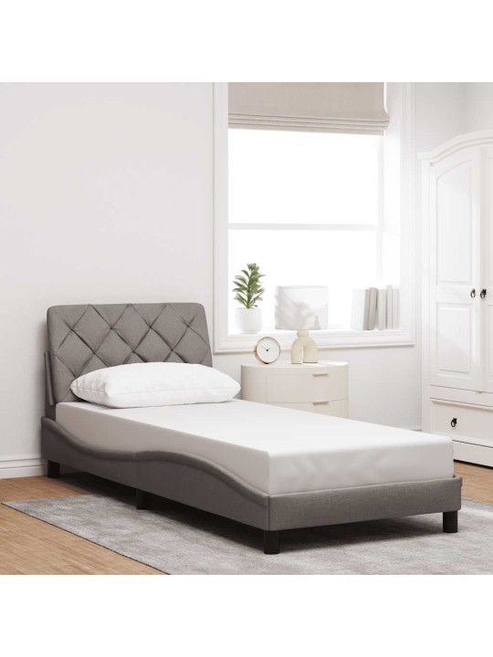 Rám postele s led bez matrace taupe 80x200 cm látka
