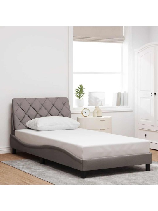 Rám postele s led bez matrace taupe 100x200 cm látka