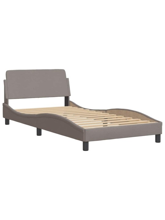 Rám postele s led bez matrace taupe 100x200 cm látka