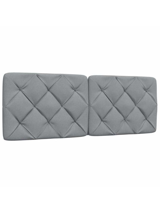 Rám postele s led bez matrace světle šedá 140x190 cm látka