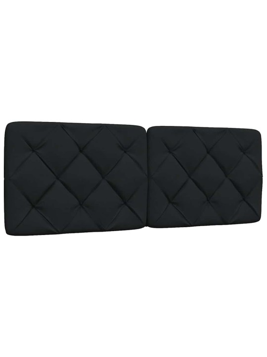 Rám postele s led bez matrace černý 140x190 cm látka