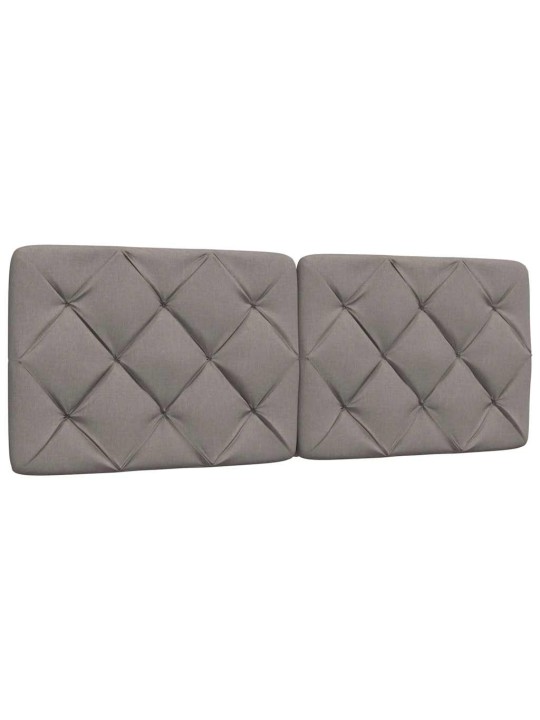 Rám postele s led bez matrace taupe 140x200 cm látka