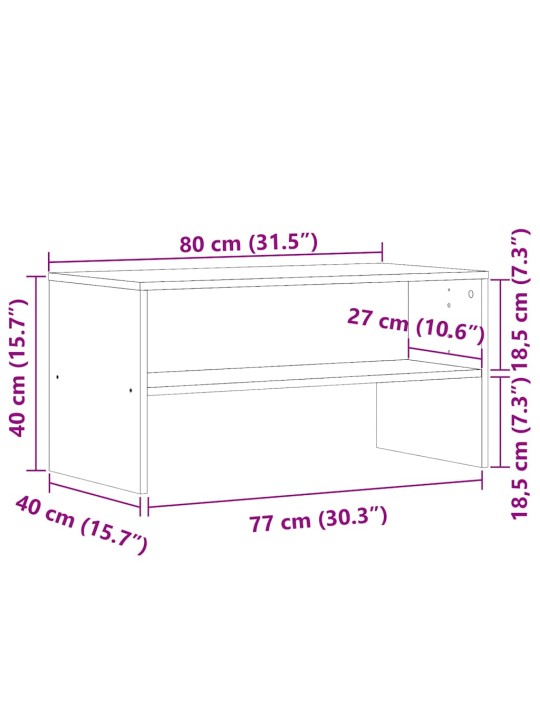 TV skříňka dub artisan 80x40x40 cm kompozitní dřevo