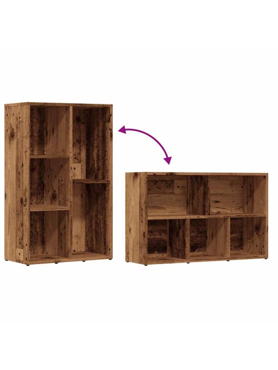 Knihovna old wood 50x25x80 cm kompozitní dřevo