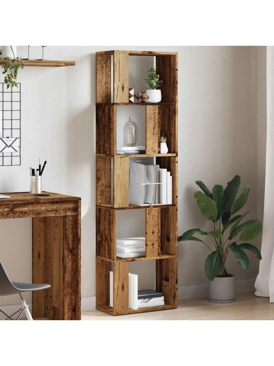 Knihovna old wood 45 x 24 x 159 cm kompozitní dřevo