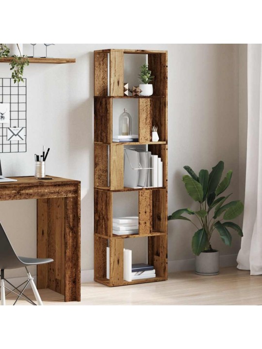 Knihovna old wood 45 x 24 x 159 cm kompozitní dřevo