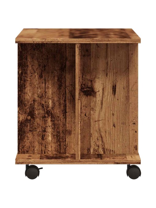 TV stolek na kolečkách old wood 80x40x45 cm kompozitní dřevo
