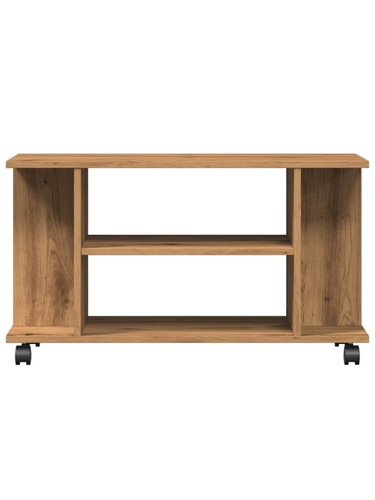 TV stolek na kolečkách dub artisan 80x40x45 cm kompozitní dřevo