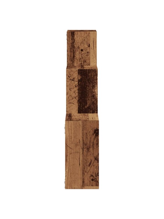 Nástěnné police kostka old wood 68x15x68 cm kompozitní dřevo