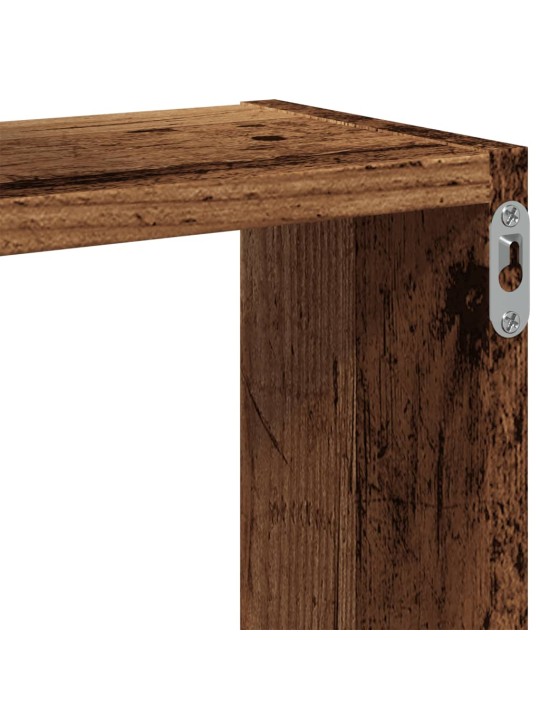 Nástěnné police kostka old wood 68x15x68 cm kompozitní dřevo