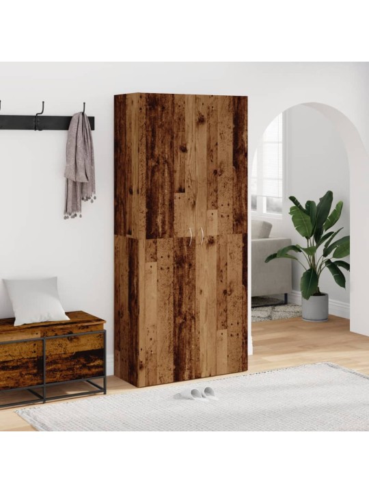 Botník old wood 80 x 35,5 x 180 cm kompozitní dřevo