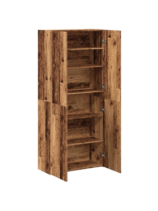 Botník old wood 80 x 35,5 x 180 cm kompozitní dřevo