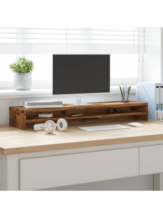 Stojan na monitor old wood 100 x 24 x 13 cm kompozitní dřevo