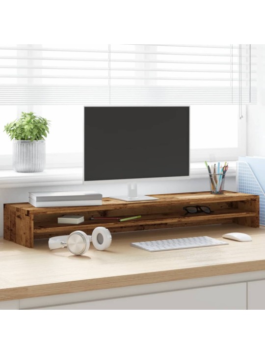 Stojan na monitor old wood 100 x 24 x 13 cm kompozitní dřevo