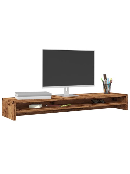 Stojan na monitor old wood 100 x 24 x 13 cm kompozitní dřevo