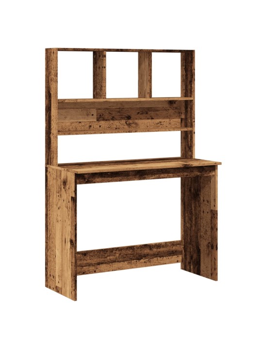 Psací stůl s policemi old wood 102x45x148 cm kompozitní dřevo