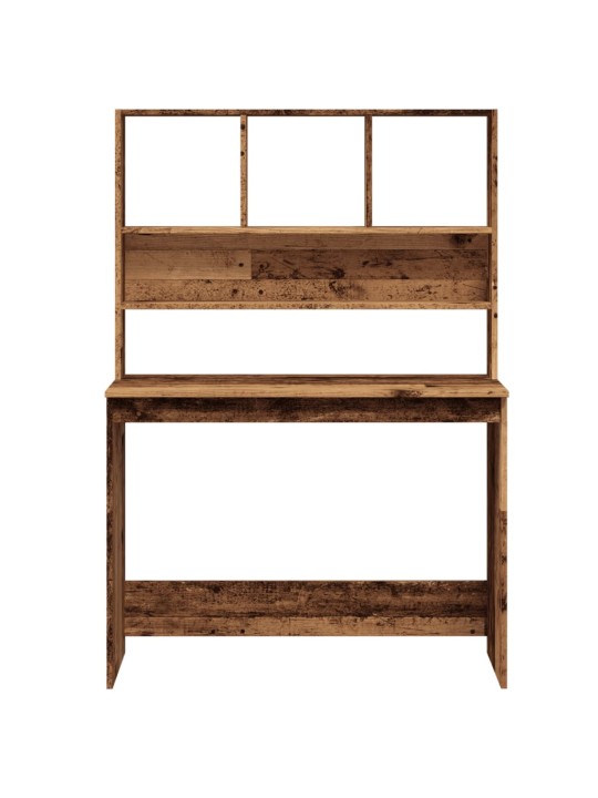 Psací stůl s policemi old wood 102x45x148 cm kompozitní dřevo