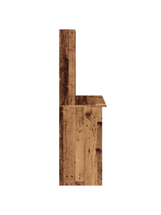 Psací stůl s policemi old wood 102x45x148 cm kompozitní dřevo