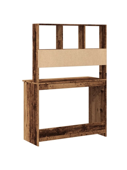 Psací stůl s policemi old wood 102x45x148 cm kompozitní dřevo