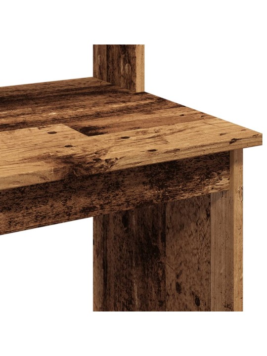 Psací stůl s policemi old wood 102x45x148 cm kompozitní dřevo