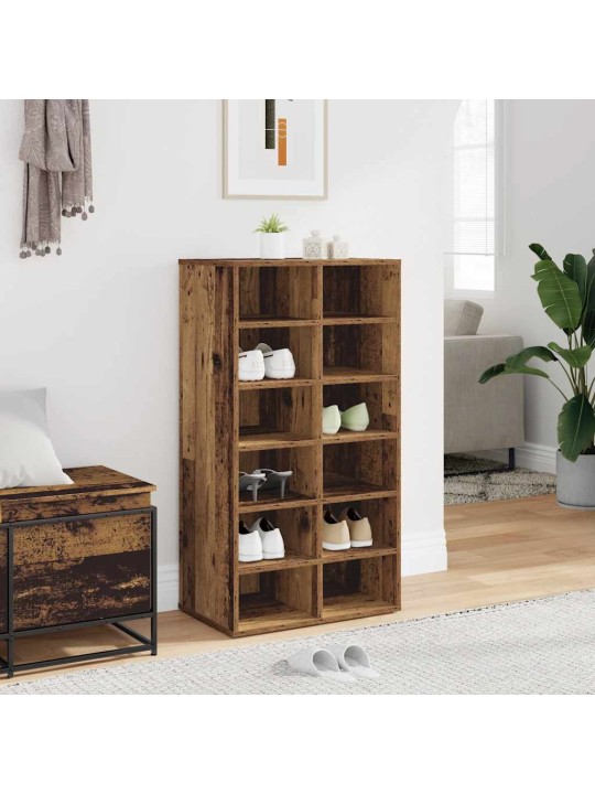 Botník old wood 54 x 34 x 100,5 kompozitní dřevo