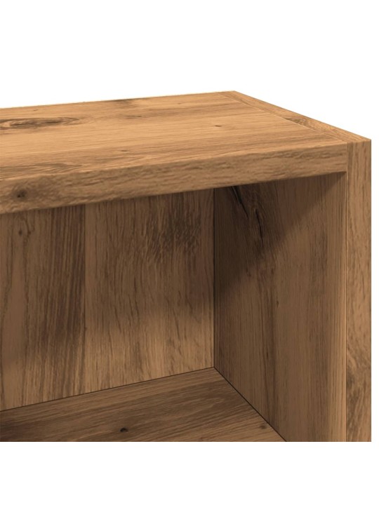 Skříňky na cd 2 ks dub artisan 21x16x93,5 cm kompozitní dřevo