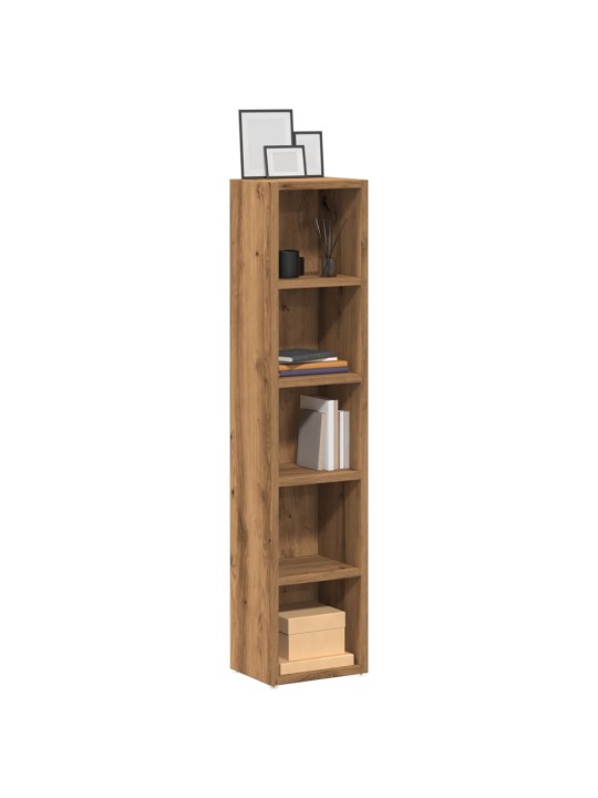 Skříňky na cd 2 ks dub artisan 21x16x93,5 cm kompozitní dřevo