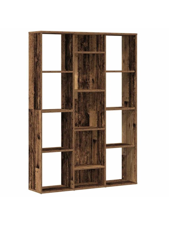 Knihovna/dělicí stěna old wood 100x24x140 cm kompozitní dřevo