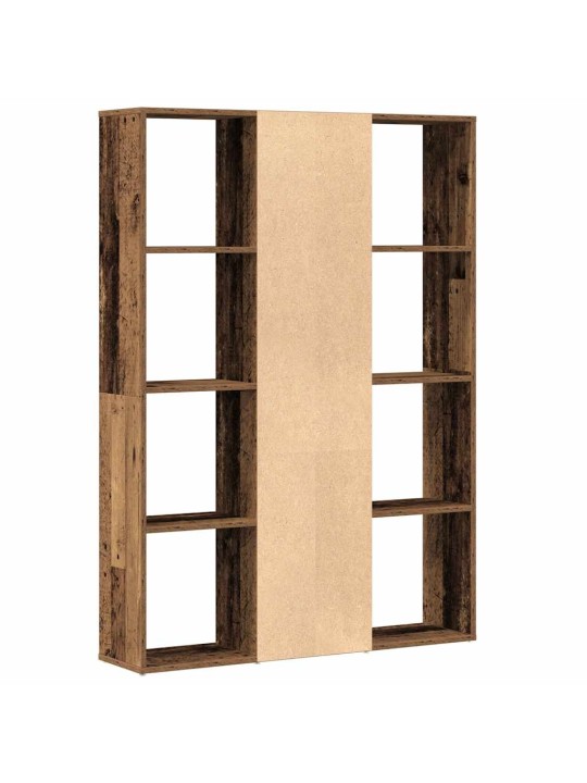 Knihovna/dělicí stěna old wood 100x24x140 cm kompozitní dřevo