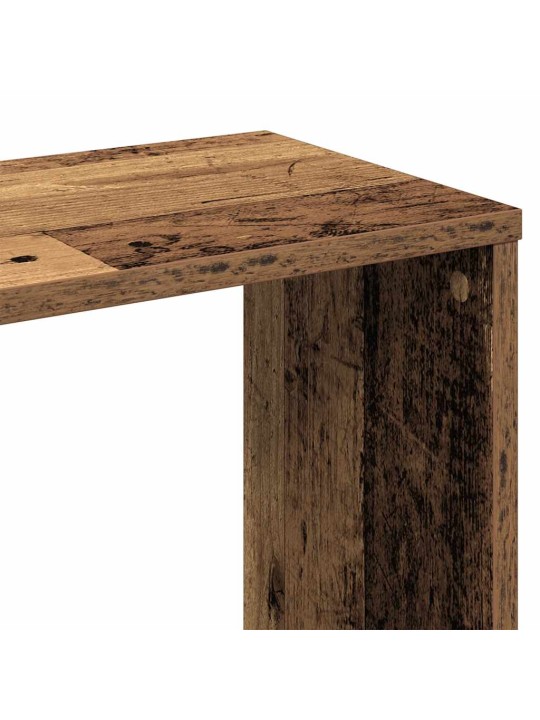 Knihovna/dělicí stěna old wood 100x24x140 cm kompozitní dřevo