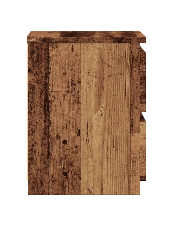 Noční stolky 2 ks old wood 30 x 30 x 40 cm kompozitní dřevo