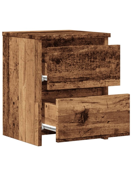 Noční stolky 2 ks old wood 30 x 30 x 40 cm kompozitní dřevo