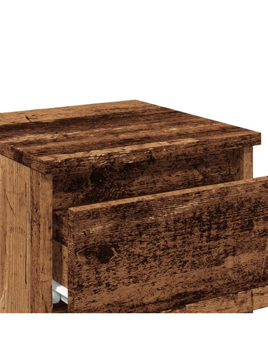 Noční stolky 2 ks old wood 30 x 30 x 40 cm kompozitní dřevo