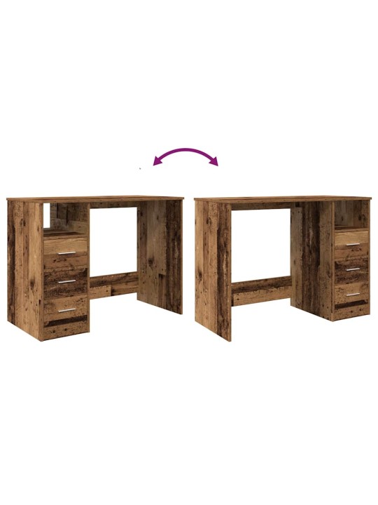 Psací stůl old wood 102x76x50 cm kompozitní dřevo