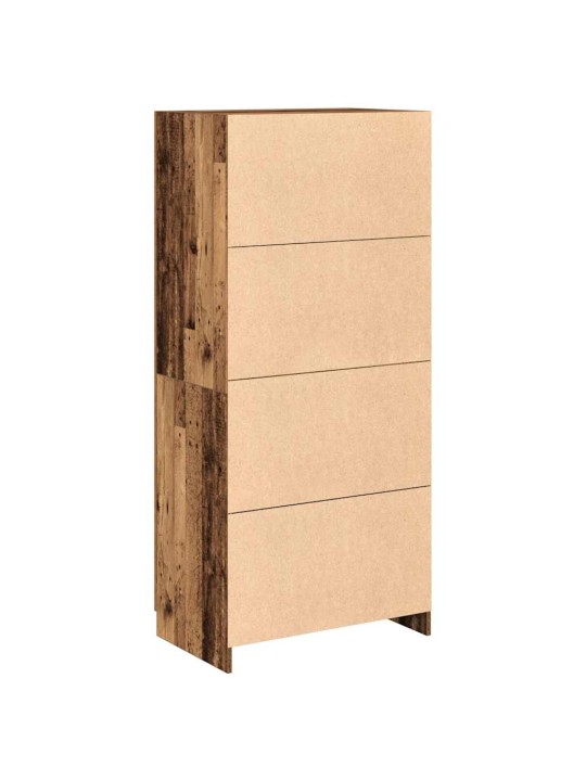 Šatní skříň old wood 90 x 52 x 200 cm kompozitní dřevo