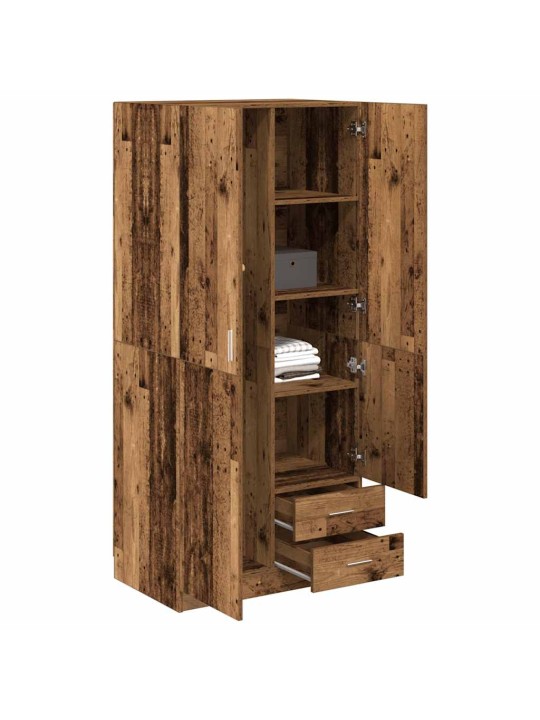Šatní skříň old wood 80 x 52 x 180 cm kompozitní dřevo