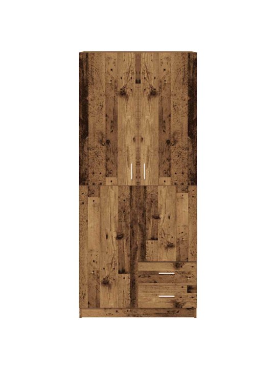 Šatní skříň old wood 80 x 52 x 180 cm kompozitní dřevo