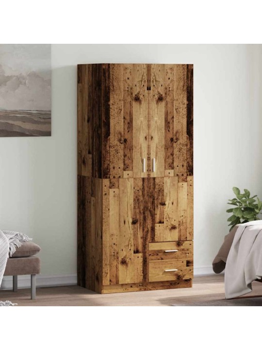 Šatní skříň old wood 80 x 52 x 180 cm kompozitní dřevo